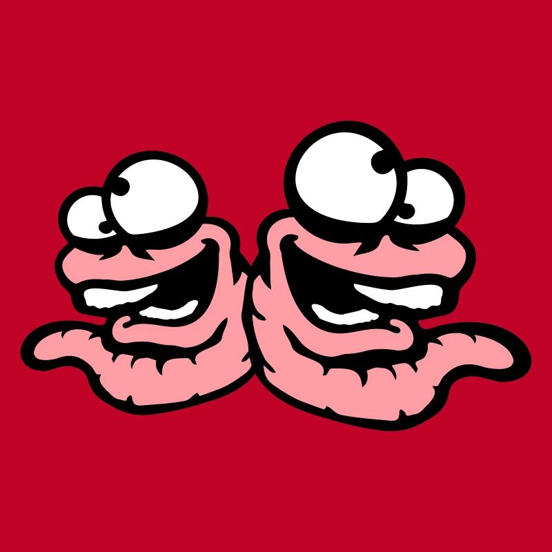 Worms Laughing Duo Crazy Squinting Silly Team