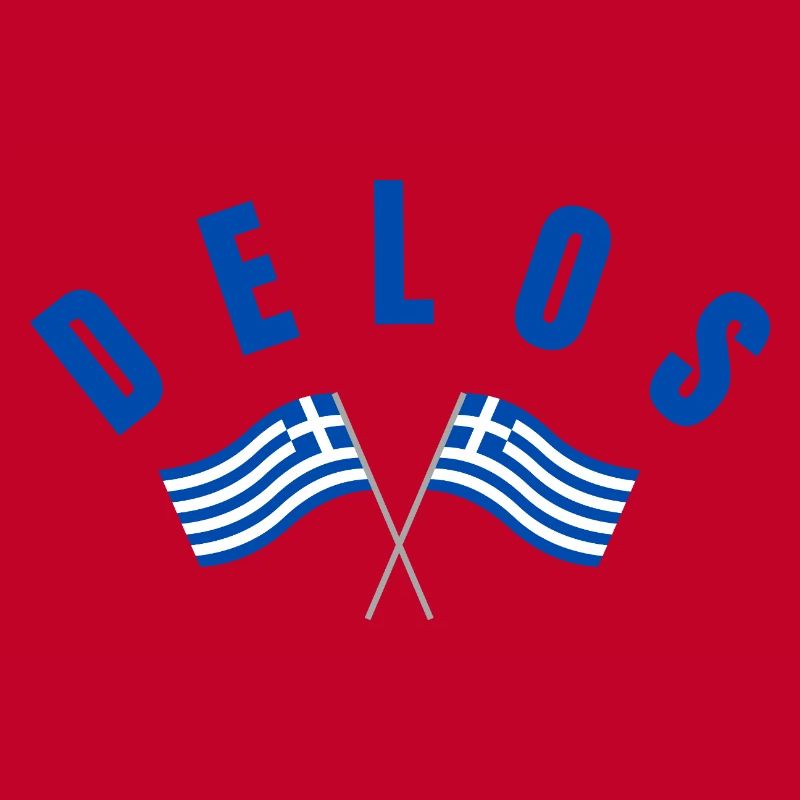 Drapeaux grecs de Delos Traversé
