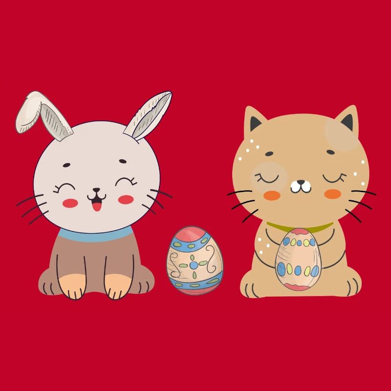 Pâques des chats mignons