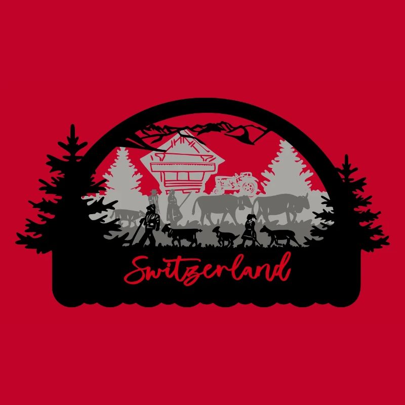 Switzerland Scherenschnitt