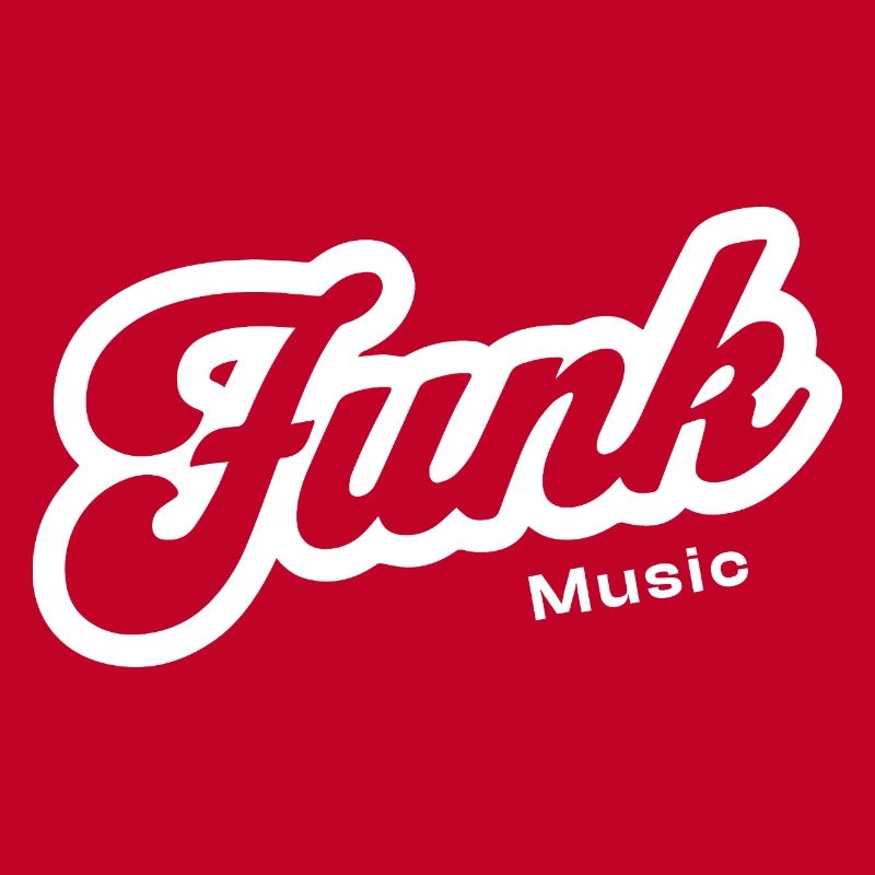 Funk Music Retro Script Logo