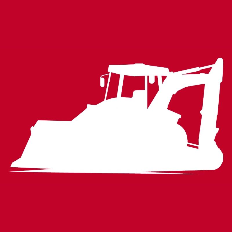 Baggerfahrer und Baugeräteführer Silhouette –
