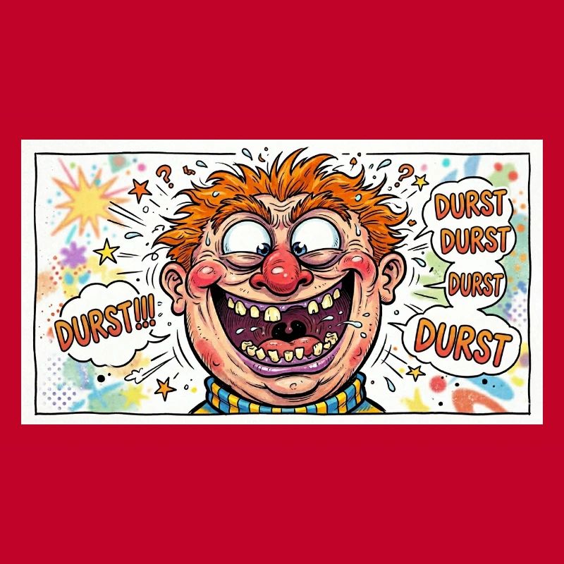 Durst-Karikatur Comicgesicht