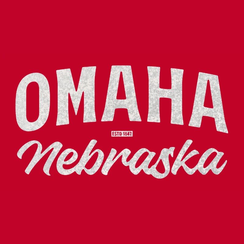 Omaha Nebraska Vintage Script Tee
