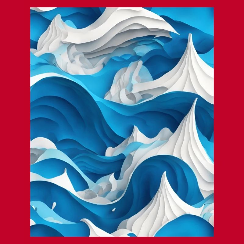 Ocean Waves 3D Paper