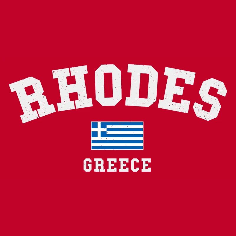 Drapeau de la Grèce de Rhodes