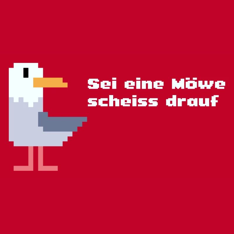 sei eine pixel Möwe