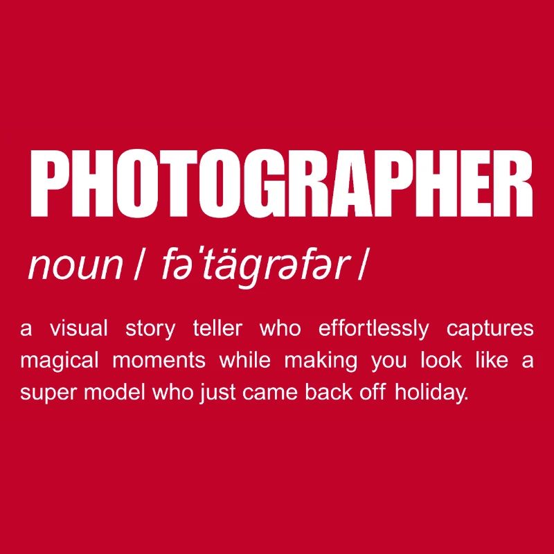 Fotografen-Definition eines lustigen Substantivs