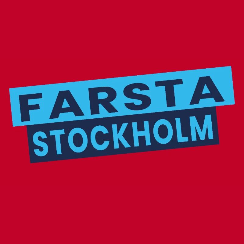 Farsta Stockholm Blue Typography Layout