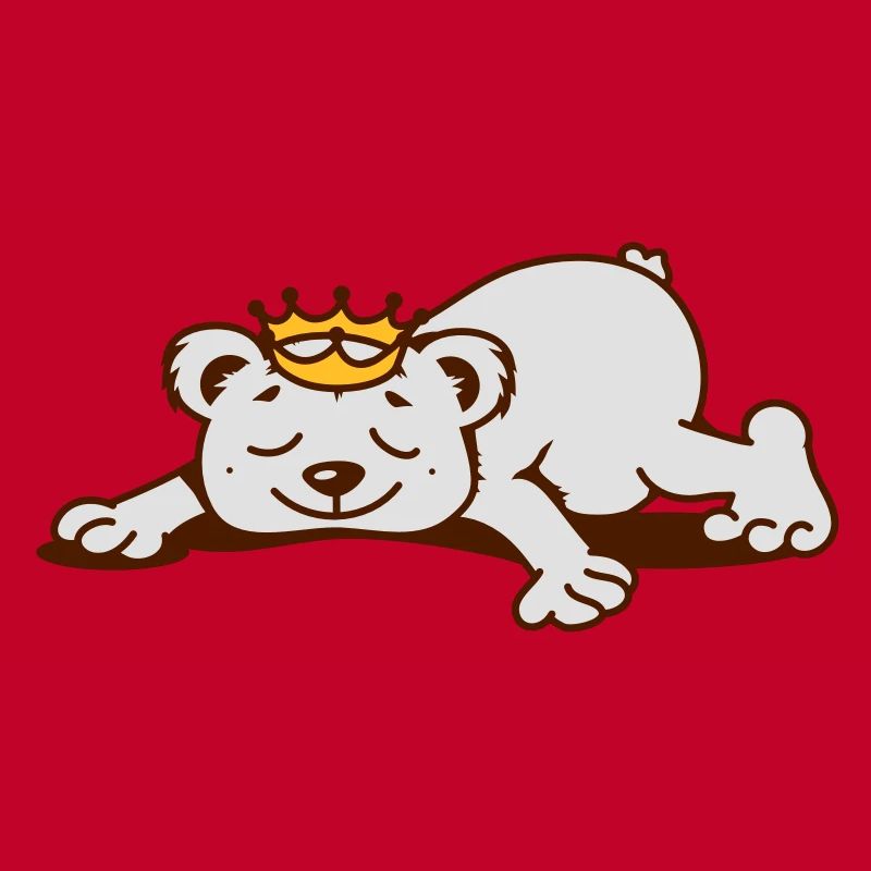 Bär mit Krone schläft