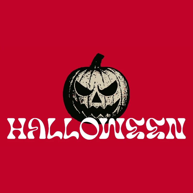 Conception de texte d’Halloween citrouille hantée