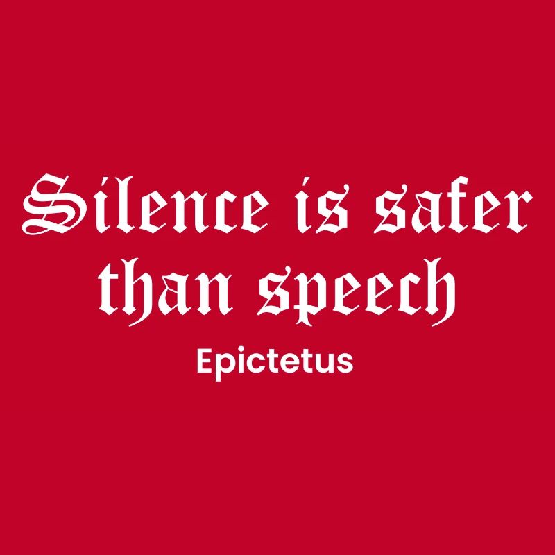 Silence Over Speech Epictetus