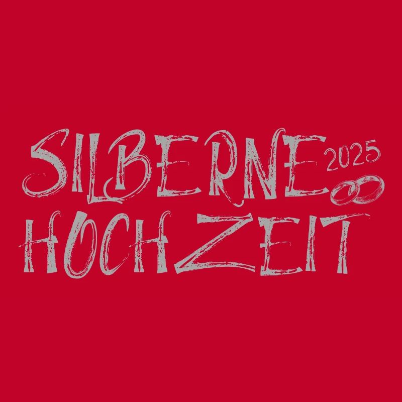 Silberne Hochzeit 2025 mit silbernen Ringen