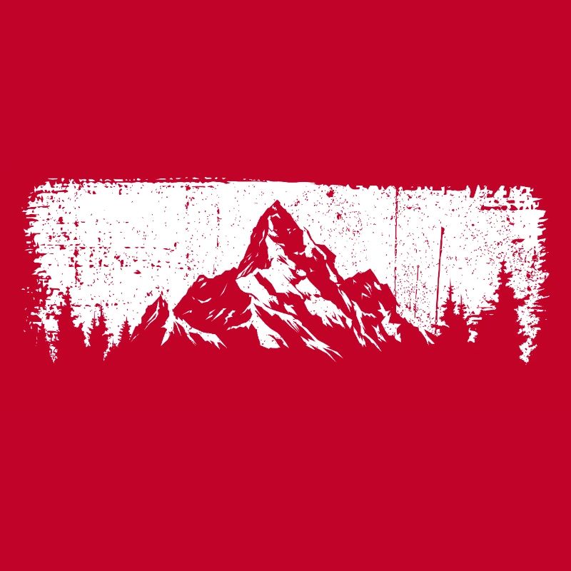 Conception de silhouette de montagne majestueuse