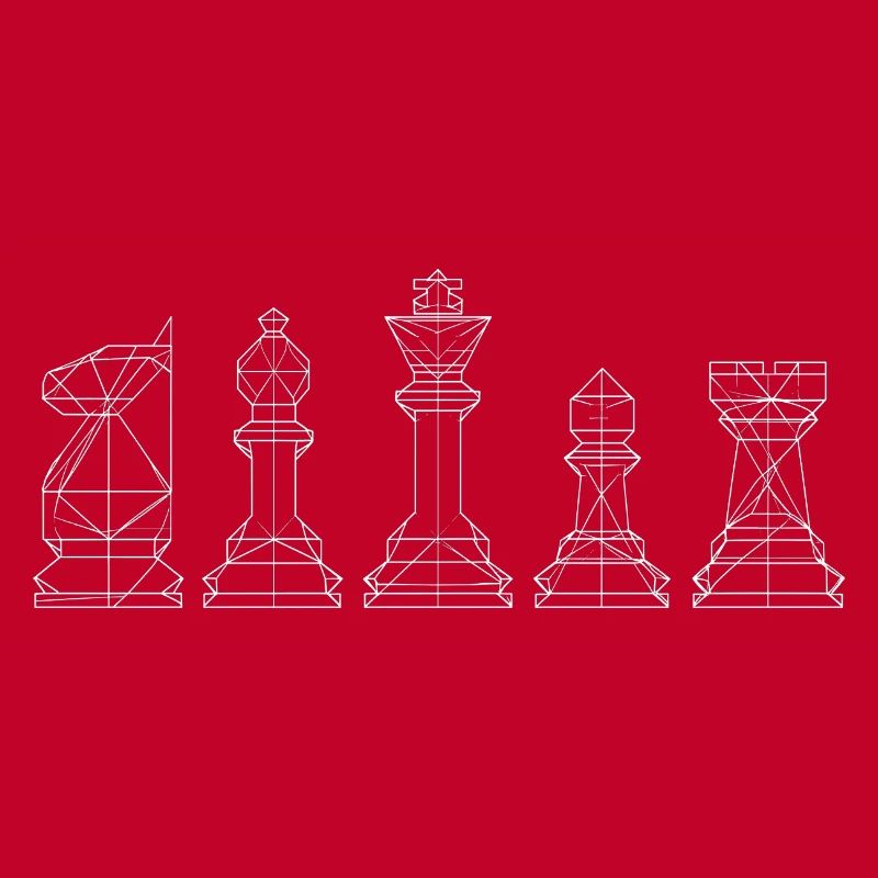 Jeu de société minimaliste de conception de pièces d’échecs