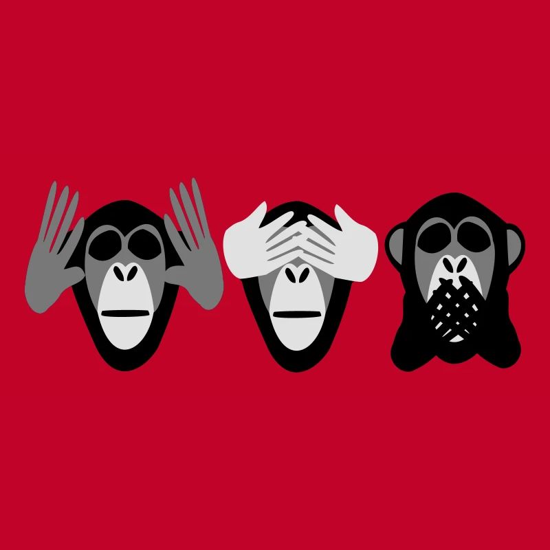 three monkeys, hear nothing see nothing nothing