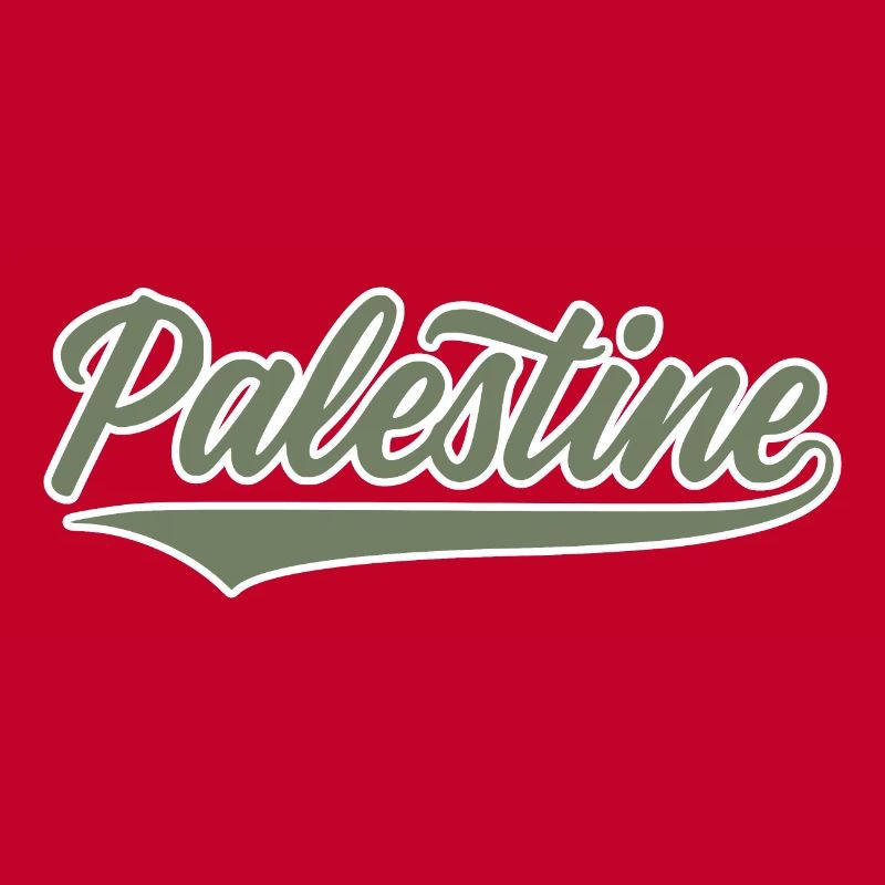 Palestine style baseball vert olive-blanc
