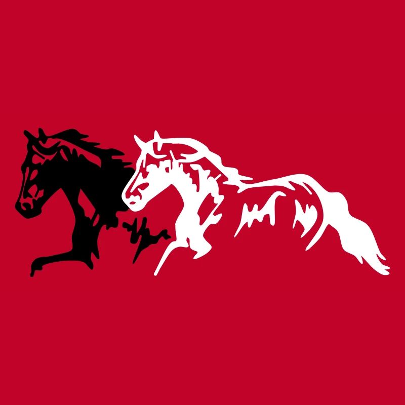 Horses stallion - mare - foal