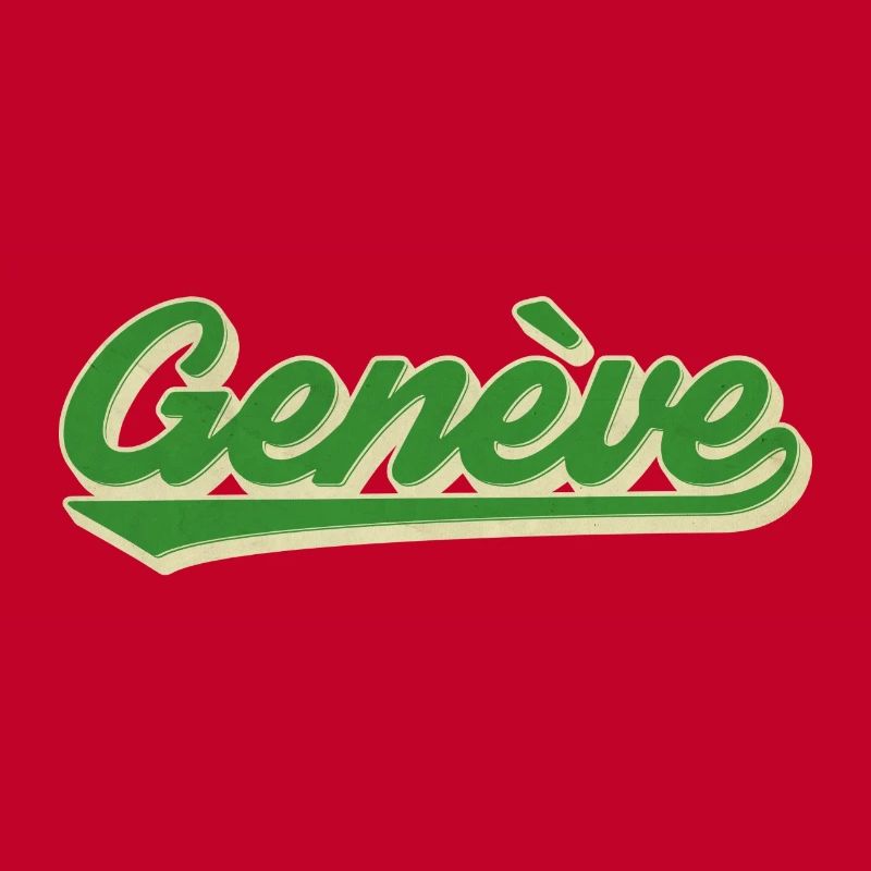Retro Geneva (Genève) lettering