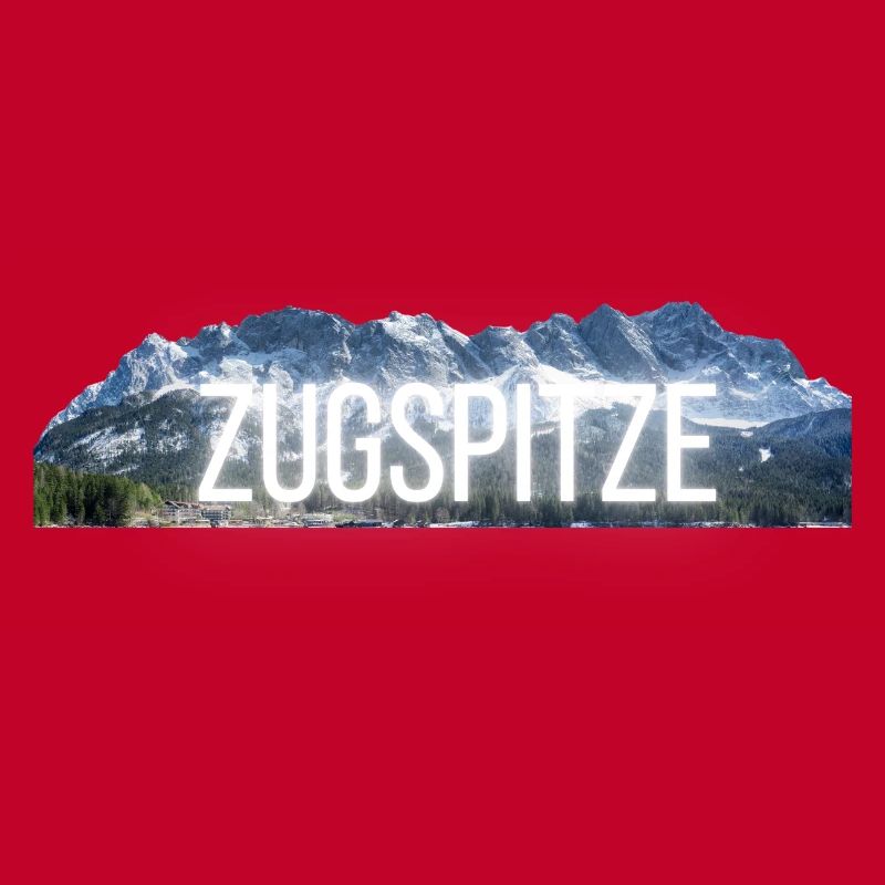 Zugspitze - Design with lettering & mountain shilouette