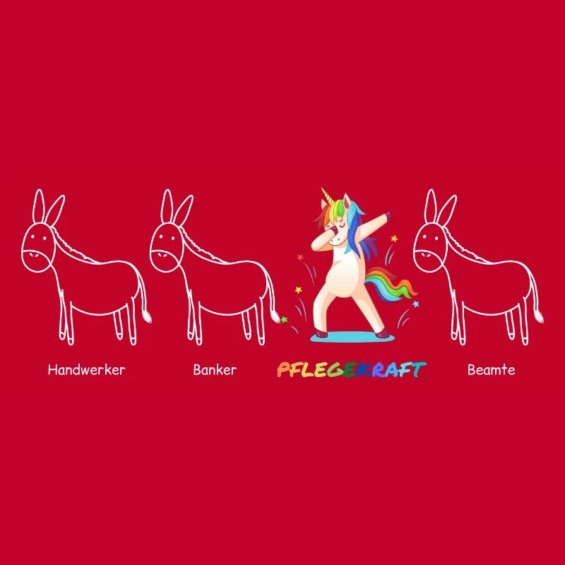 PFLEGEKRAFT Einhorn Beruf Besonders Einzigartig