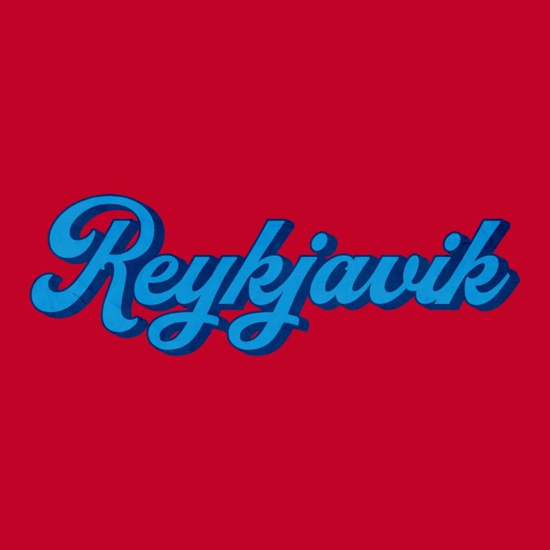 Reykjavik Blau Script Logo