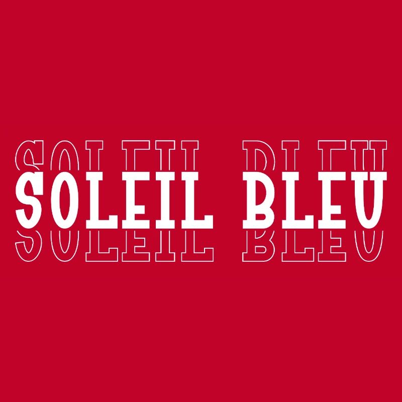 Typografisch Blaue Sonne
