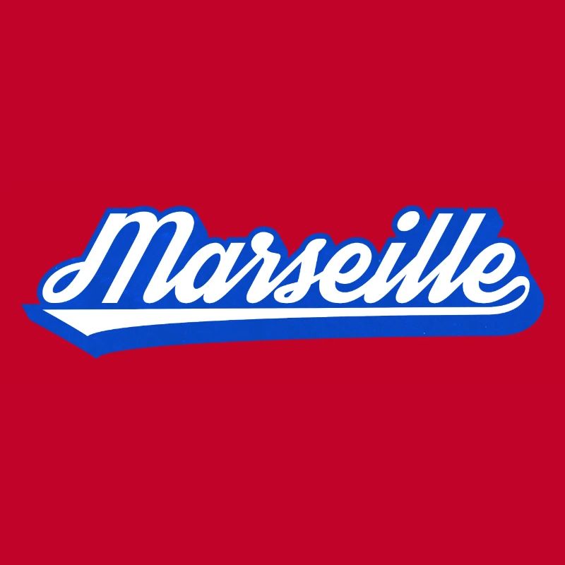 Marseille Retro Blue Script