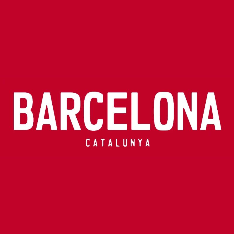 Emblème typographique en gras de Barcelone