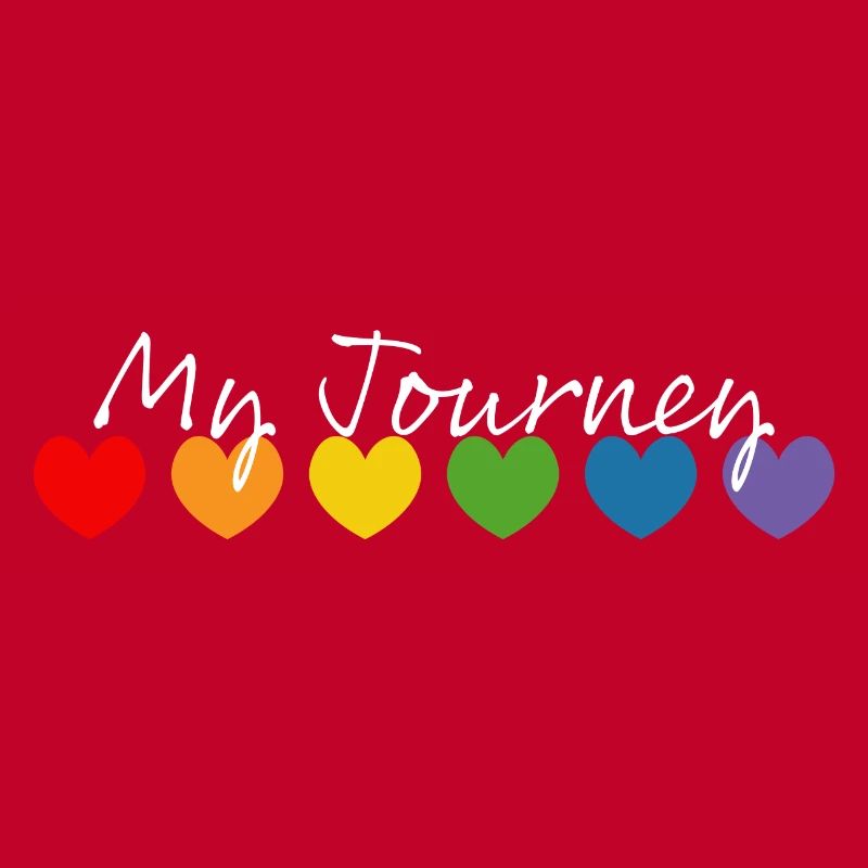 Regenbogenherzchen my journey weiss