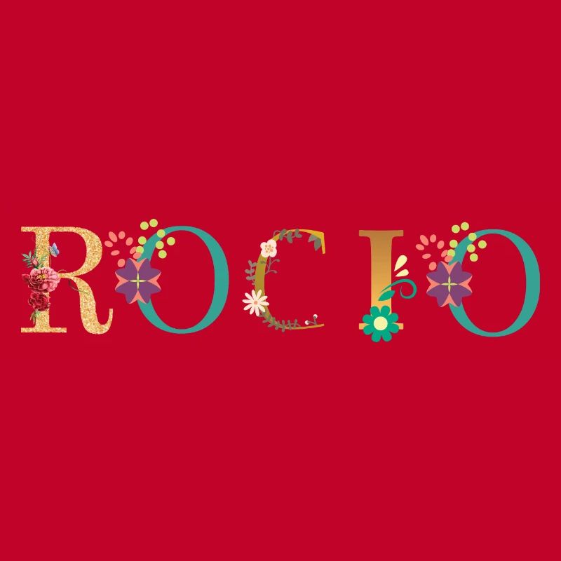 ROCIO name decorated with flowers