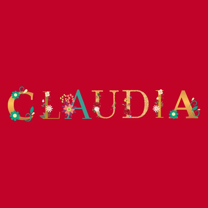 Le nom de CLAUDIA est fleuri