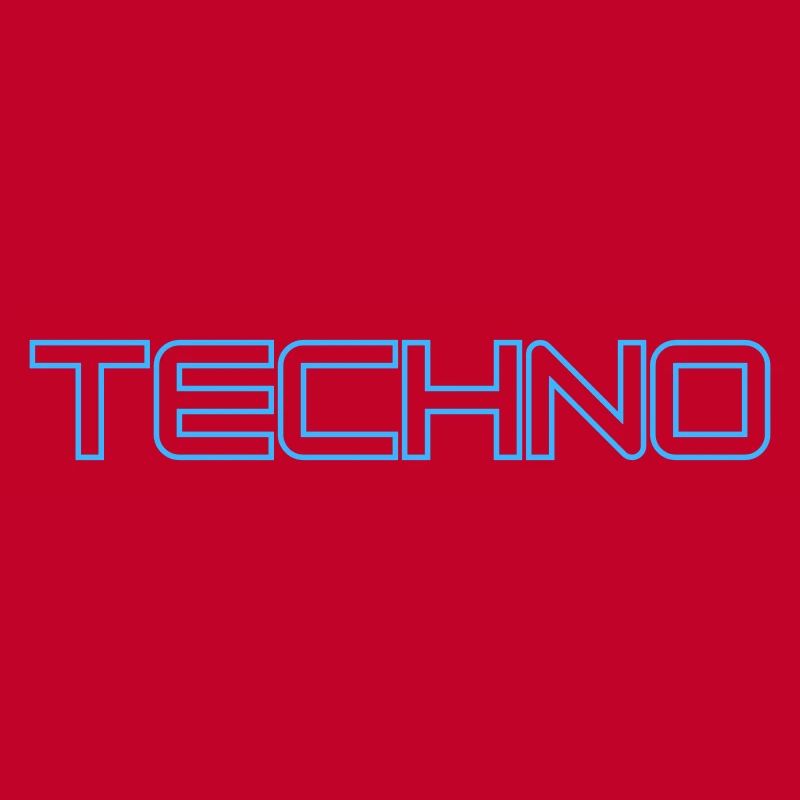 Futuristic techno design with neon lines