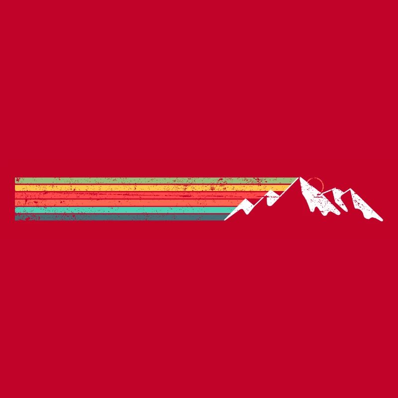 Mountain Ridge Rainbow Stripes