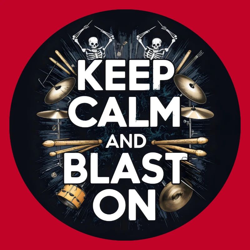 Schlagzeuger Blast Beats KEEP CALM AND BLAST ON