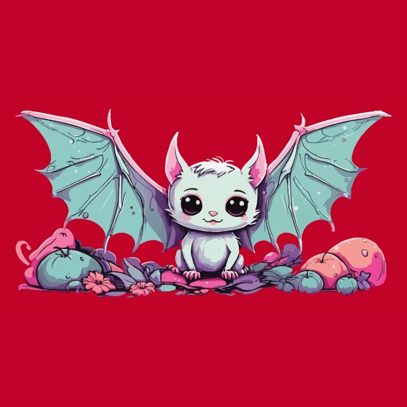 Conception gothique Kawaii Bat Anime Manga