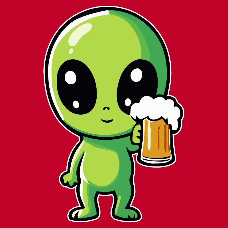 Alien mit Bier