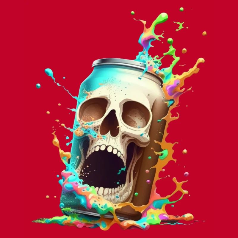 Bierdose Totenkopf Explosion