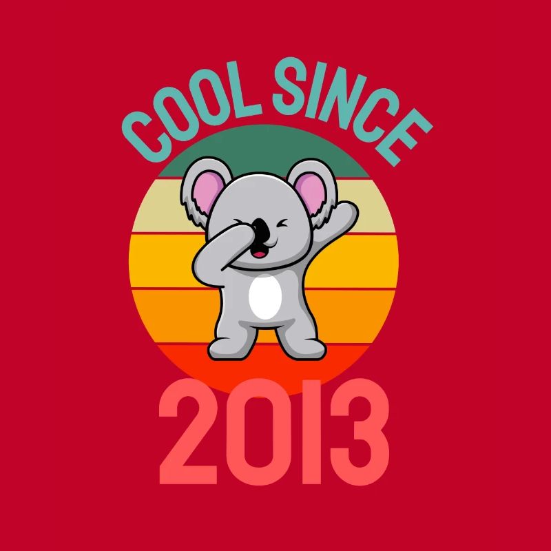 Cool seit 2013 Retro Dabbing Koala 9. Geburtstag