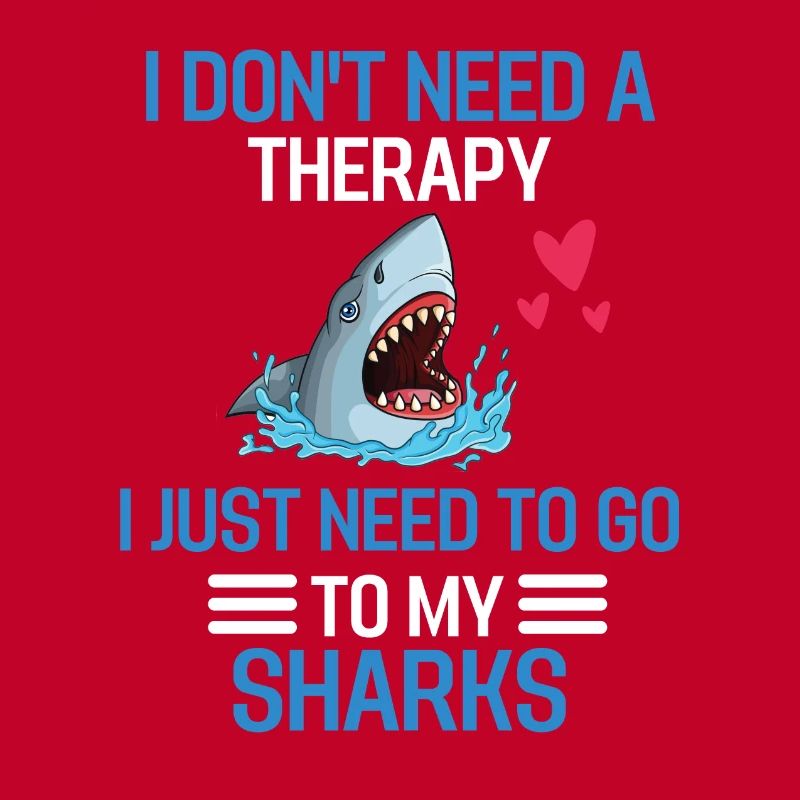 Shark Therapy Predator Gift Funny Shark