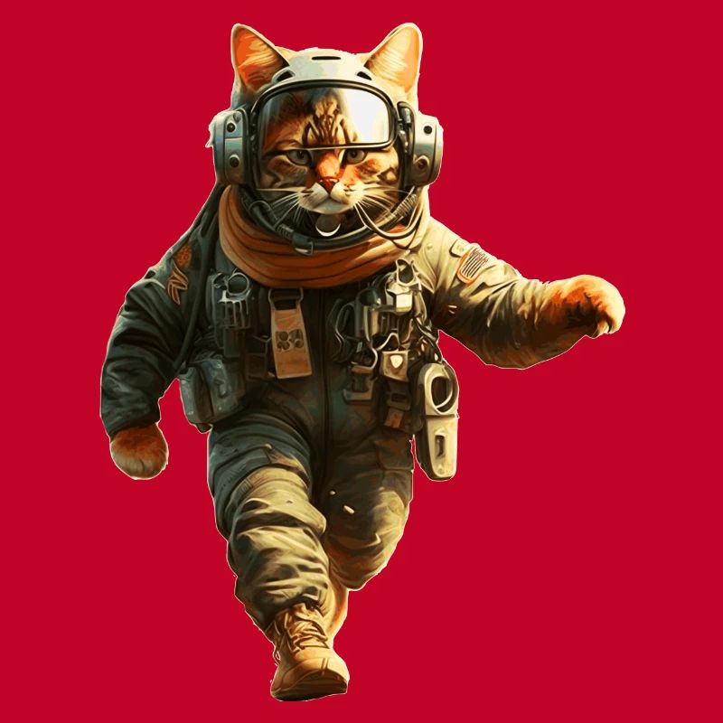 Katze oder Kater dient als Held in der Armee