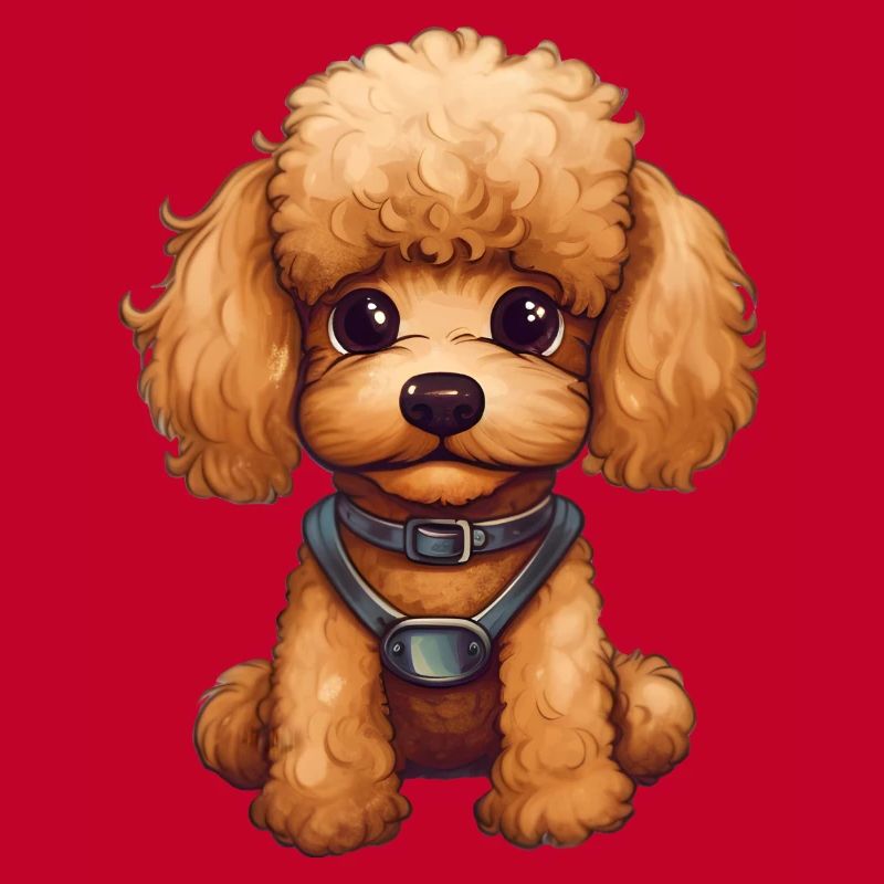 Doux bébé caniche chien