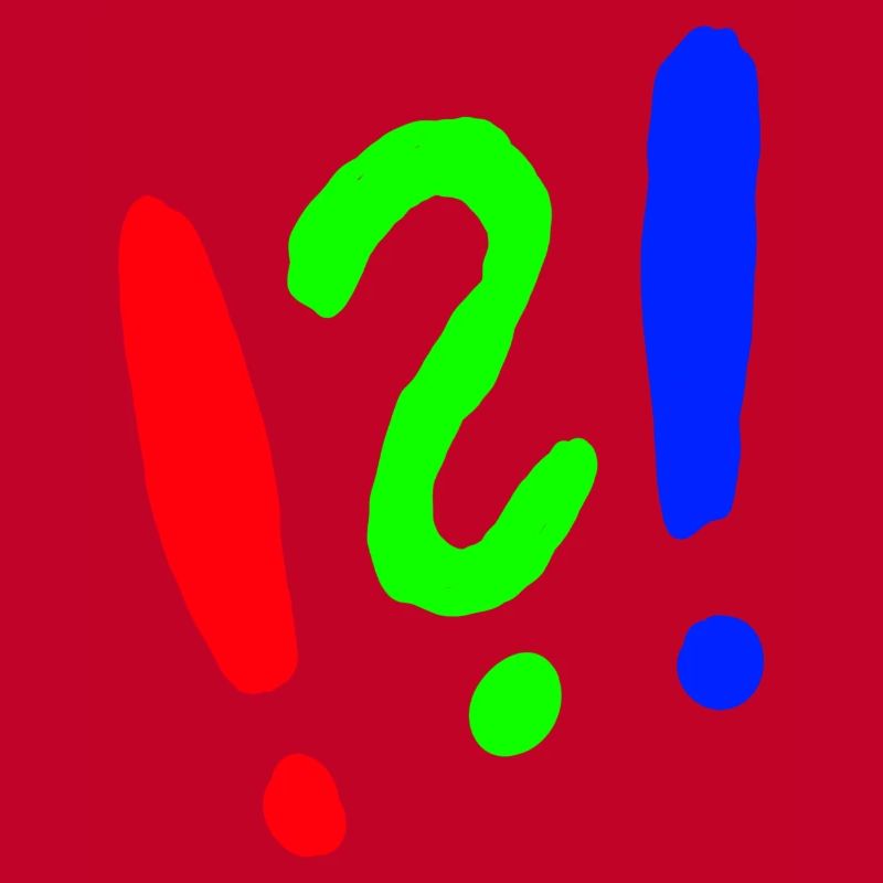 Exclamation mark/question mark comic style