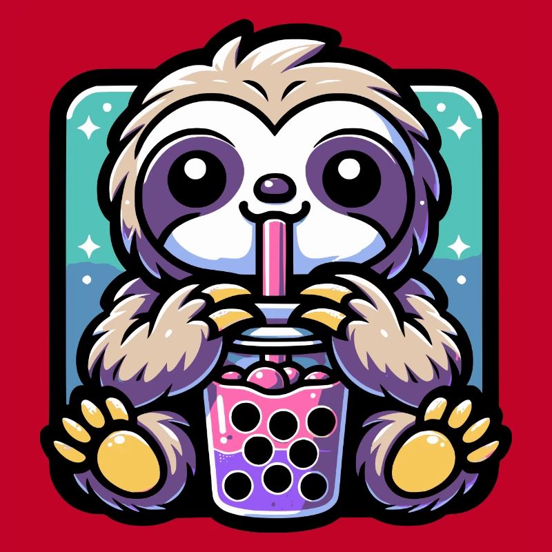 Bubble Tea Sloth Boba Tea Kawaii Gift