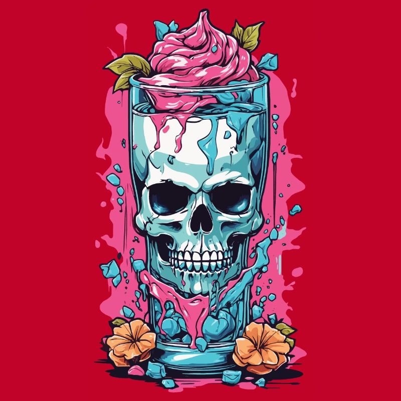 Goth Eisbecher Skull Weirdcore Pastel Gothic