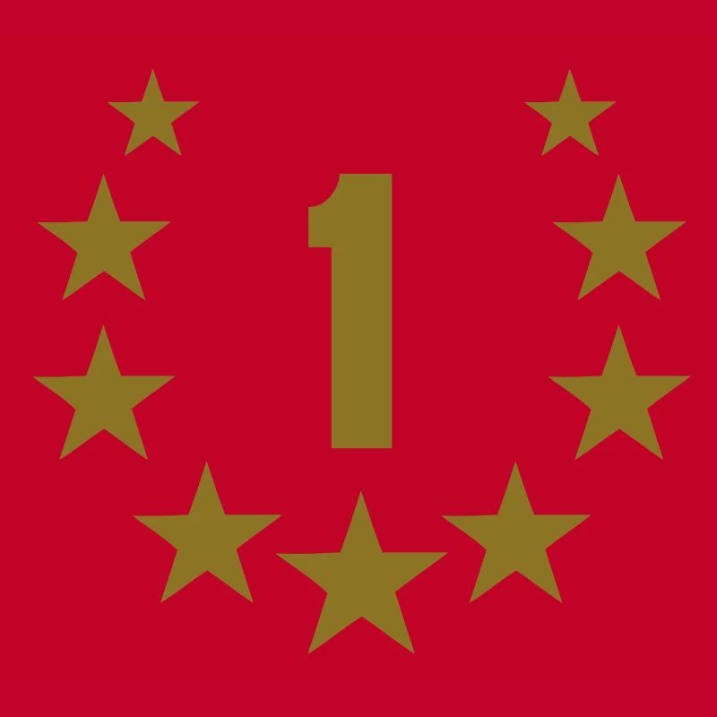 Die Nummer eins 1 Der Gewinner mit Sterne