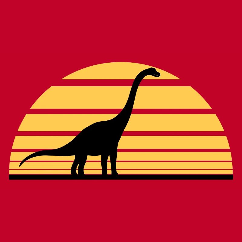 sun evening sunrise diplodocus long-neck big huge