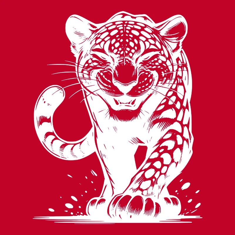 Listiger Leopard jagend mit Flecken