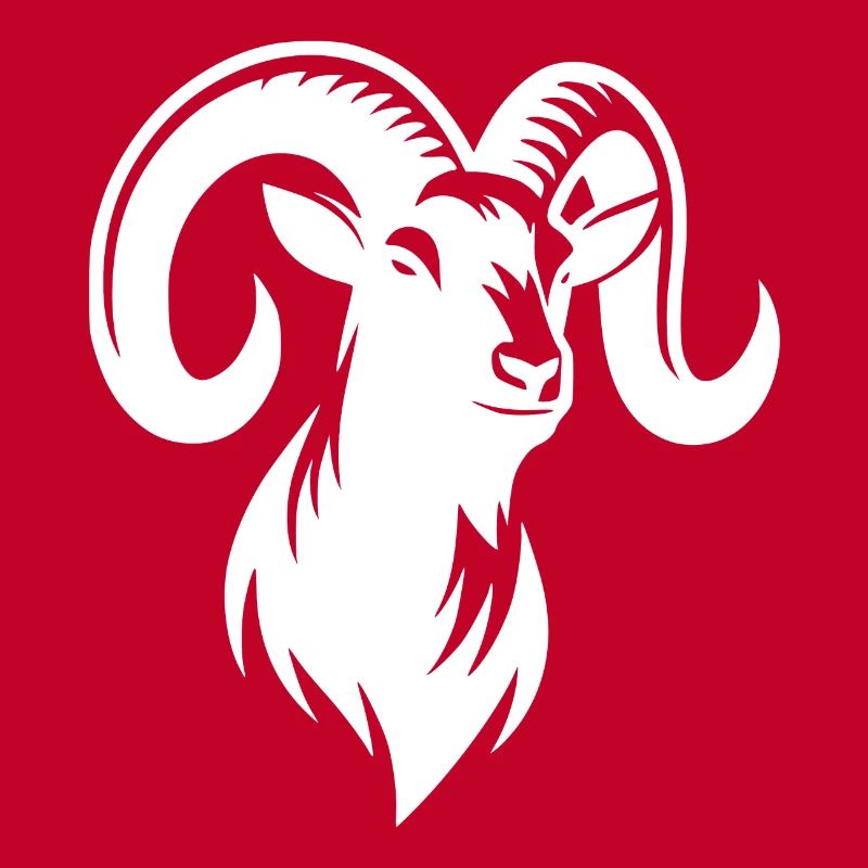 Bouc têtu avec d’énormes cornes