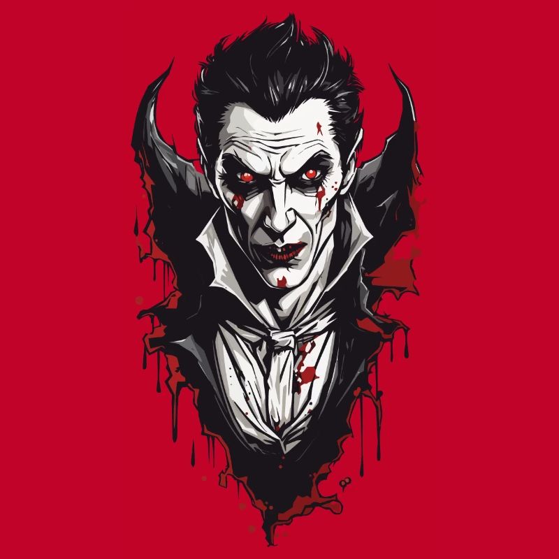 Nostalgic Vampire Retro Horror Aesthetic Design